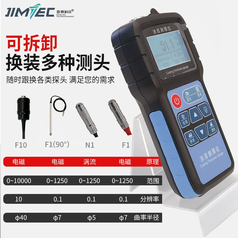 Jitai JITAI665 толщиномер с прямоугольным зондом (пластиковая оболочка 0-1250um)