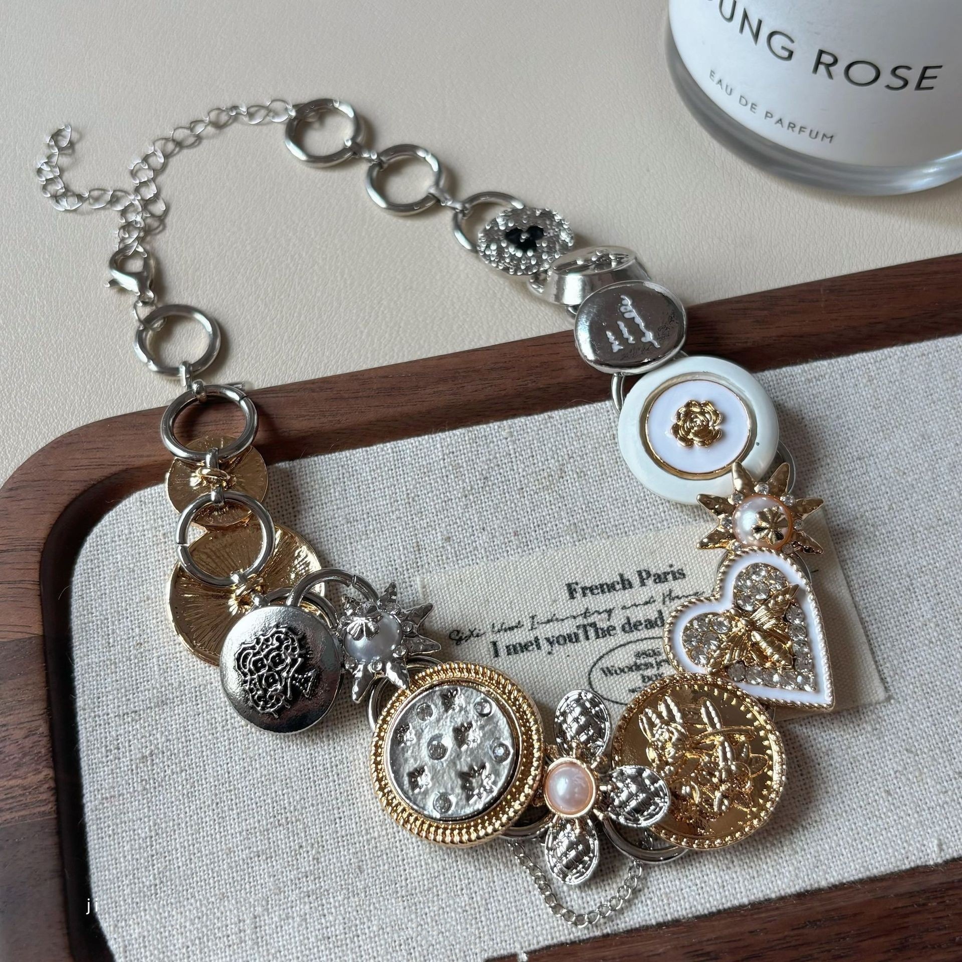 3# color disc necklace