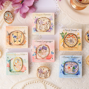 Blossoming picturesque three-dimensional embossed hand account metal clip portable book label clip hand account decorative clip file bill clip