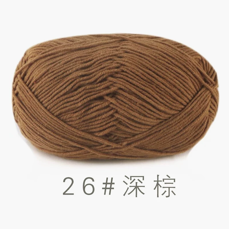 Шерстяная пряжа из combed cotton 4-ply, моток 50 г, нитка 2 мм для крючка и вязания, разноцветная