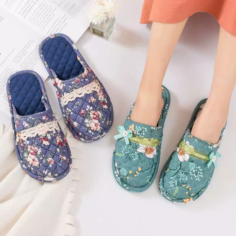 Новые осенне-зимние тапочки Baotou на тканевой подошве для мужчин и женщин, нескользящие бесшумные домашние домашние хлопковые тапочки