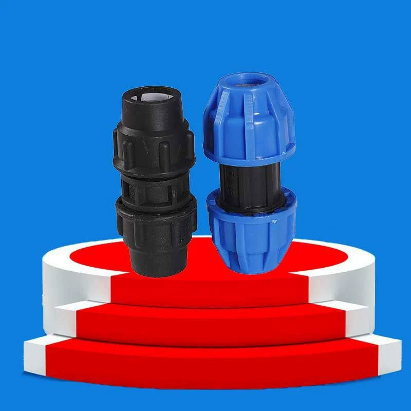 Черный PE Быстрый прямой разъем PE фитинги для водопроводных труб Домашнее украшение водопроводной трубы Быстрый прямой разъем Пластиковый Быстрый прямой разъем