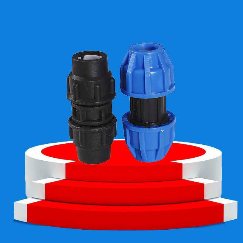 Black PE Quick Direct Connector PE Water Pipe Fittings Home Decoration Water Pipe Quick Direct Connector Plastic Quick Direct Connector