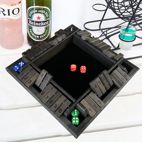 Four-sided card flipping game, digital game toys, children's parent-child board games, bar party casual gambling games