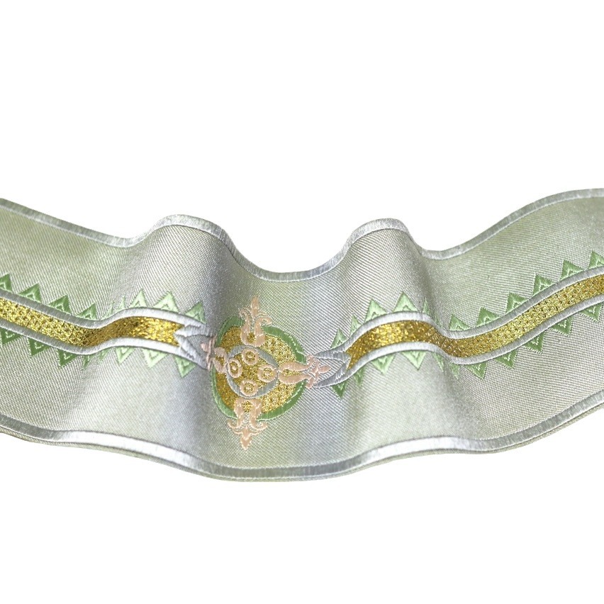 7.2cm de ancho de alta precisión hilo de oro jacquard banda ligera de lujo ropa nacional tabla bandera cortina tabla bandera cama empalme