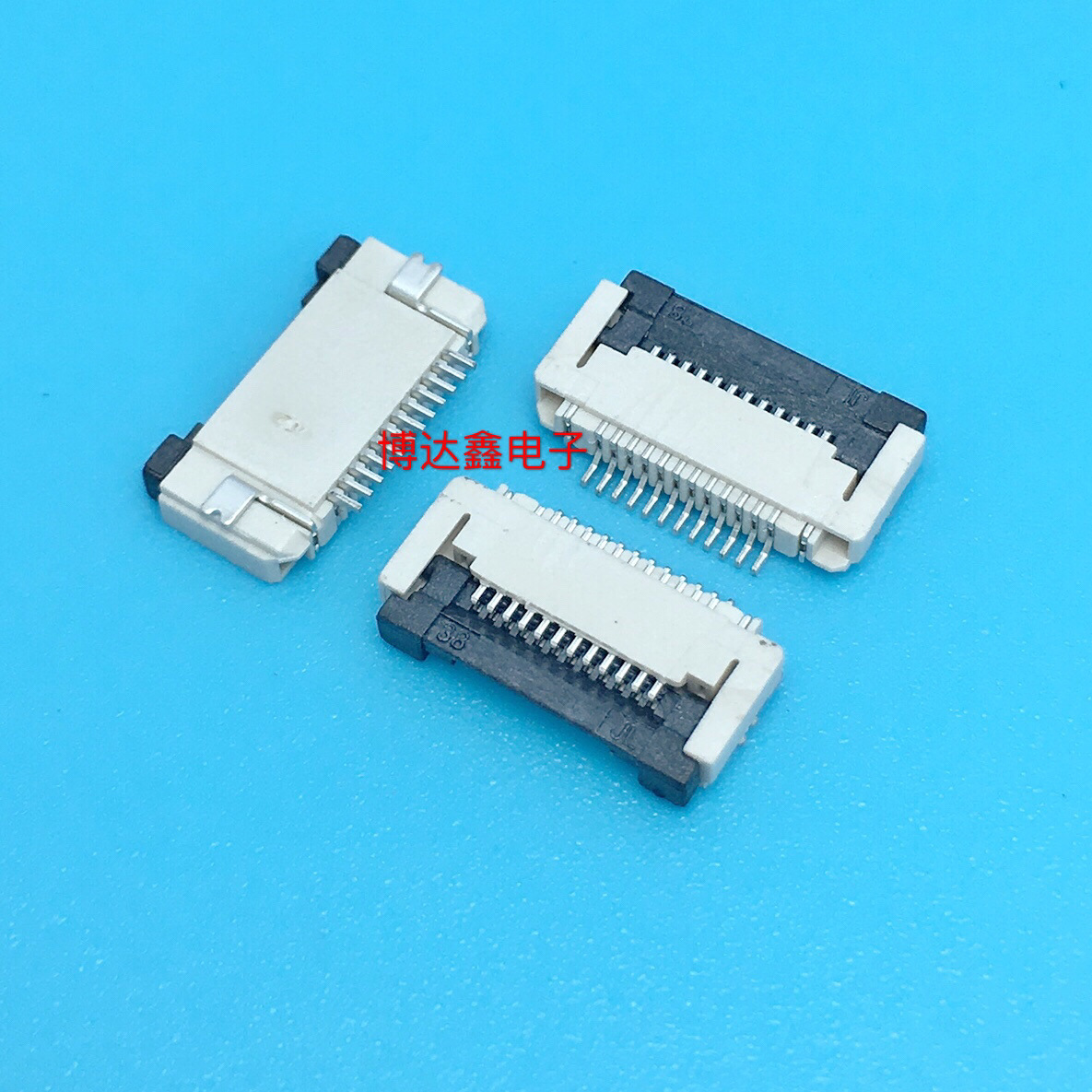 PFC-0.5mm连接器母座  下接  翻盖式  0.5间距  高H2.0 卧式贴片