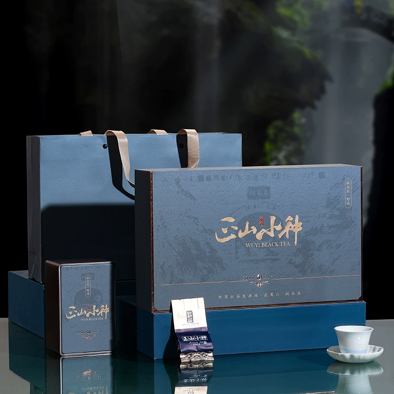 Новинка 2025 года, чай Wuyishan Tongmuguan с медовым ароматом, черный чай Lapsang Souchong, три банки в изысканной подарочной упаковке для подарка.