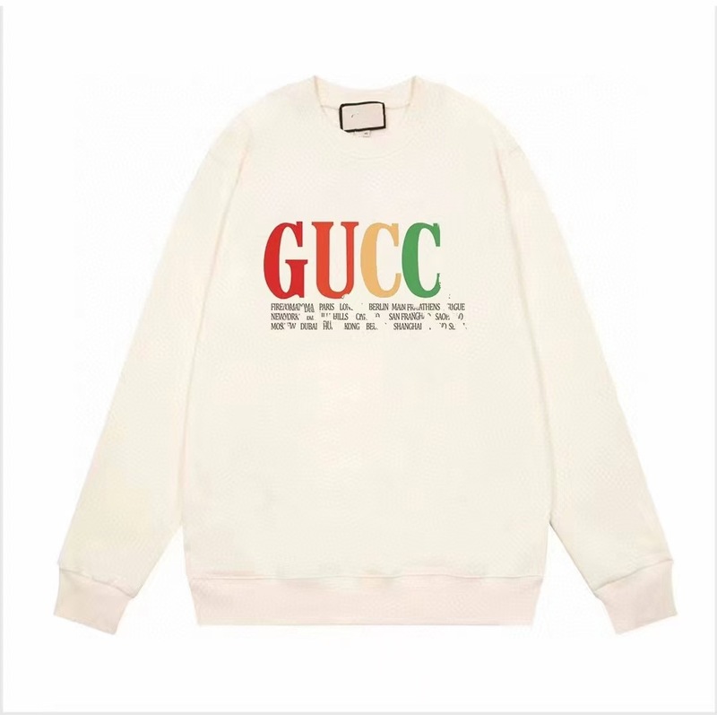 跨境潮牌古GU满印奇CCI网红INS圆领休闲卫衣男女同款情侣装|undefined