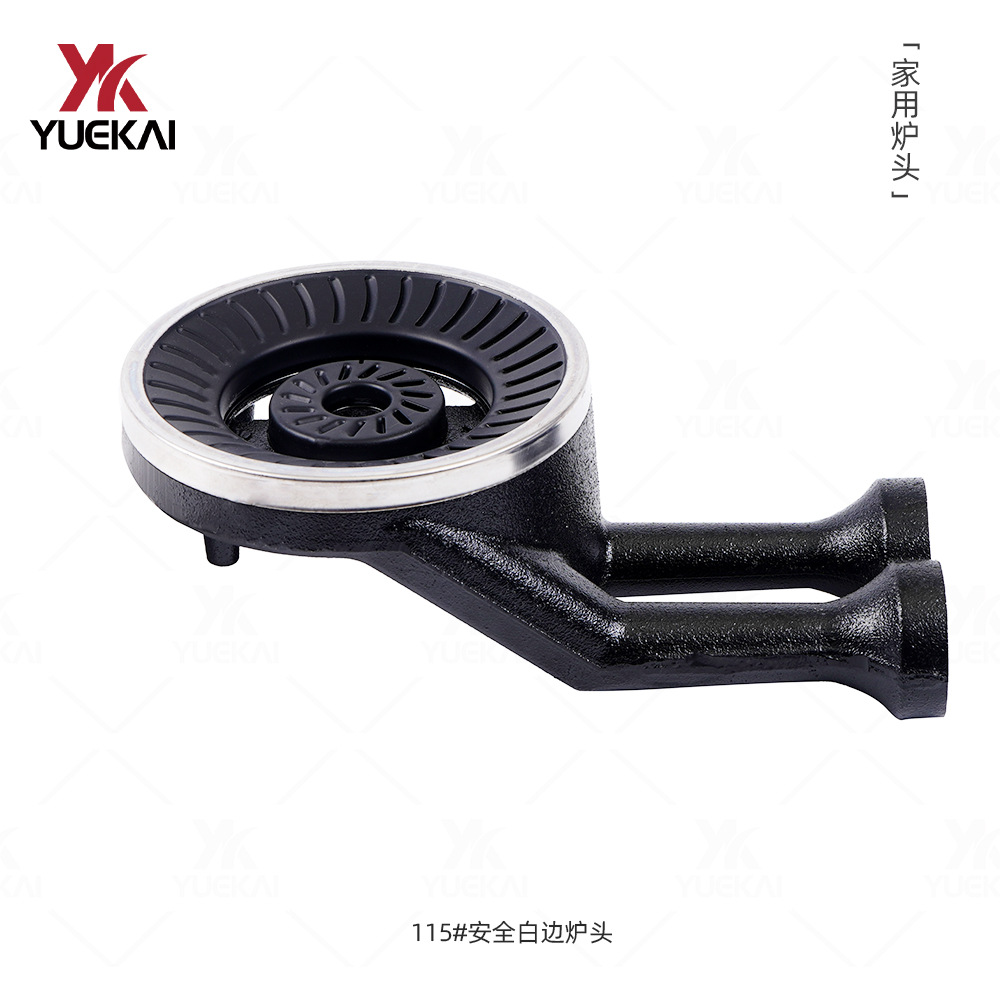 YueKai115# blanco cubierta de fuego cabeza de horno de hierro fundido integrado para el hogar accesorios de cocina de gas de escritorio electroforesis de hierro fundido