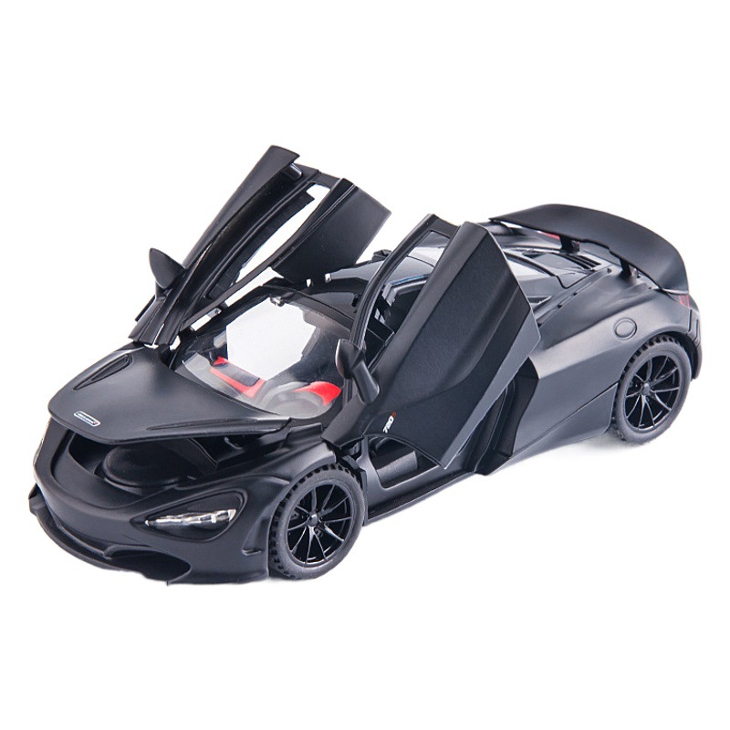 (Caja) 1:32 simulación mclaren 720s aleación modelo de coche tire hacia atrás sonido y luz puerta coche de juguete al por mayor