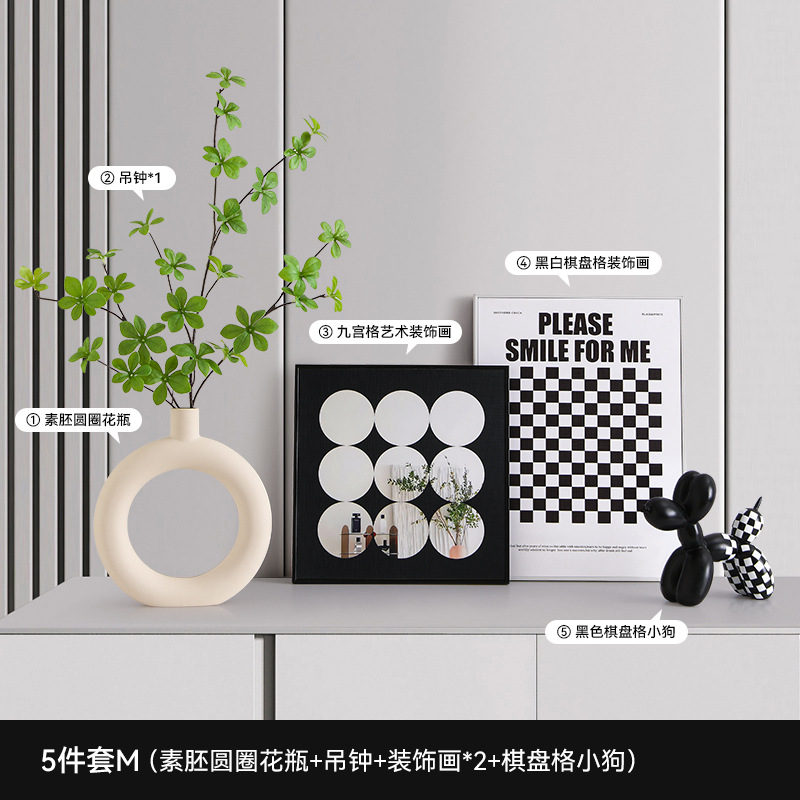 Entrar en el hogar decoración de puerta de entrada moderna alta sensación de sala de estar hogar escritorio TV comedor armario zapatos nicho decoración suave