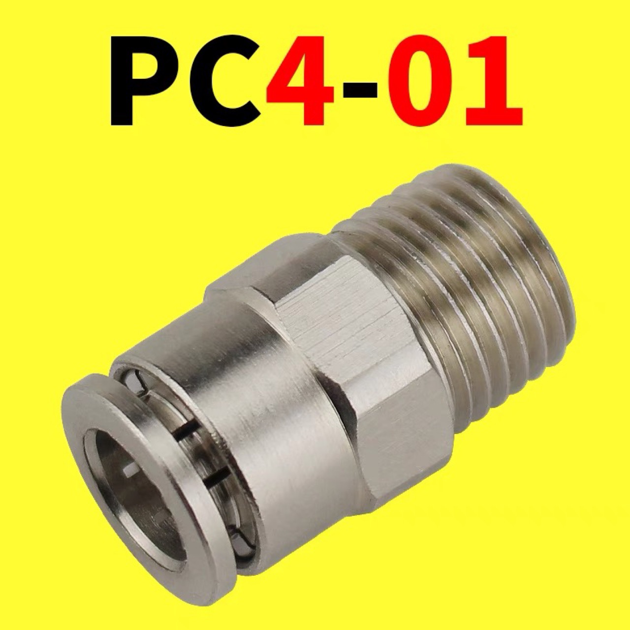 不锈钢气管快速接头快插气动快接螺纹高压气嘴直通对接元件8-01