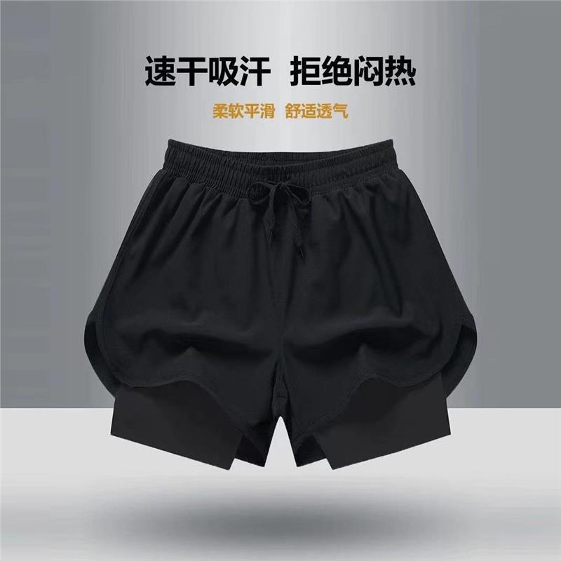 Men's Sports Shorts for Fitness and Running, with Inner Lining, Two-In-One Design, Suitable for Training, Basketball, and Casual Wear Men's Sports Shorts for Fitness and Running, with Inner Lining, Two-In-One Design, Suitable for Training, Basketball, and Casual Wear