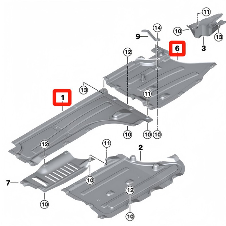 Applicable to Bmw X3 Body, X4 Side, 25 Gearbox, 28 Engine, Fuel, 30I Front Bumper, G02 Chassis, G08 Lower Guard Plate