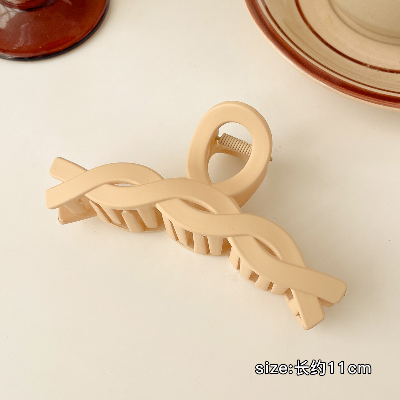 Accesorios para el cabello de pinza de tiburón de acrílico grande de Corea, clip de agarre para el cabello de disco simple, tocado de horquilla de cabeza femenina al por mayor