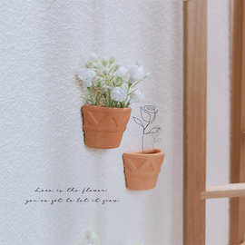 微缩玩具模型场景模型娃娃屋配件悬挂 壁挂装饰迷你陶瓷花盆C7079