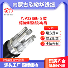 國標ZC-YJLV22鎧裝鋁芯5芯平方電氣安裝工業數控機械電力電纜