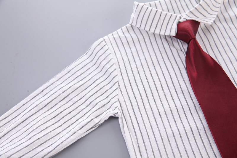 Abito da bambino, cravatta da ragazzo, abito da uomo, pantaloni a maniche lunghe autunnali e invernali, set da quattro pezzi_voghion.com