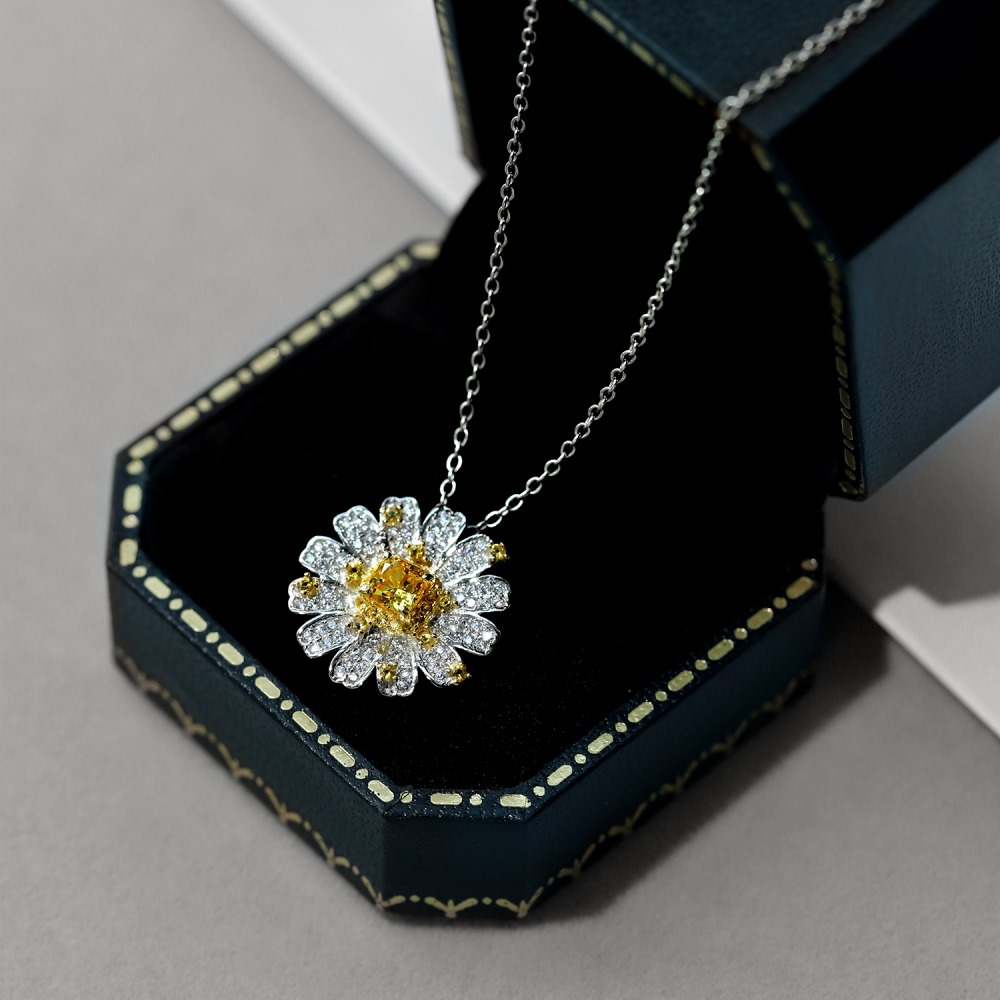 Jewelry Set Quantity Simple Style Classic Style Flower Sterling Silver Inlay Zircon Women's Jewelry Set