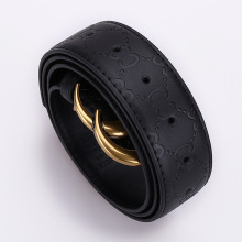 GG字母扣商务男士皮带牛皮自动扣腰带时尚裤腰带潮流可批轻奢百搭