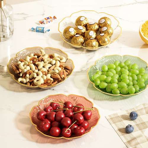 Fruit plate with a high-end, light luxury Instagram style, living room coffee table snack tray, commercial food grade fruit bowl display