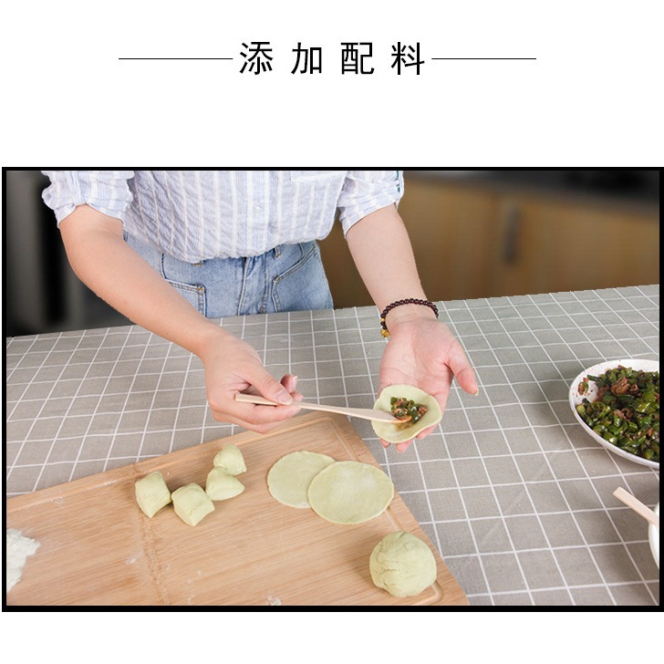Dumpling embalaje wonton herramienta Relleno pala cuchara de relleno de bambú Selección de agitación cuchara libre de pintura sin cera relleno selección Envío Gratis