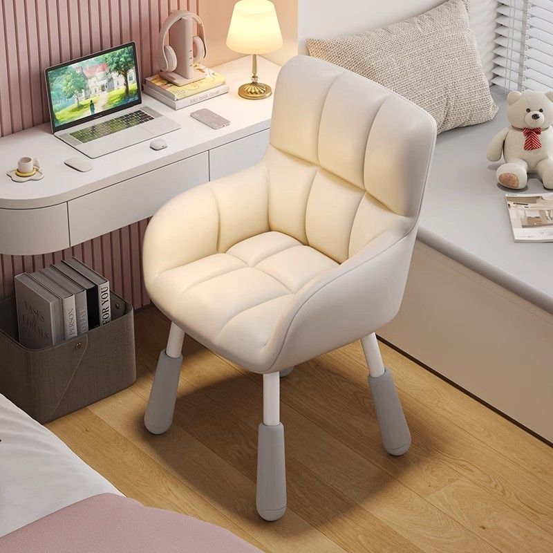 Computer Chair Girls Bedroom Backrest Makeup Chair Comfortable Sedentary Writing Study Chair College Dormitory Desk Stool