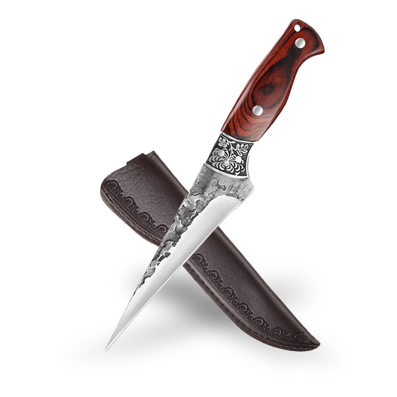 Cuchillo de hueso forjado hecho a mano Cabeza de Acero tallada cuchillo de corte de carne de mano cuchillo especial para matar cerdos cuchillo de talla doméstica