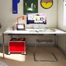 中古文件柜写字书桌包豪斯不锈钢长方形会议桌电脑办公桌USM餐桌