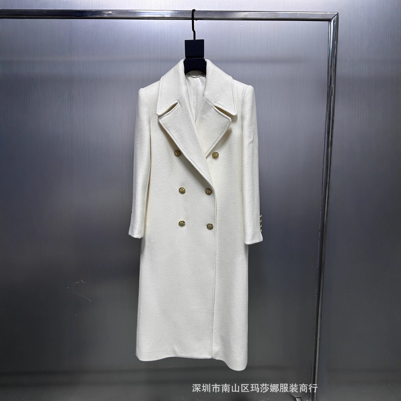 Nanyou British Style High-Quality Double-Breasted Outwear Stereo Slim Long Wool Autumn and Winter Outwear Nanyou British Style High-Quality Double-Breasted Outwear Stereo Slim Long Wool Autumn and Winter Outwear