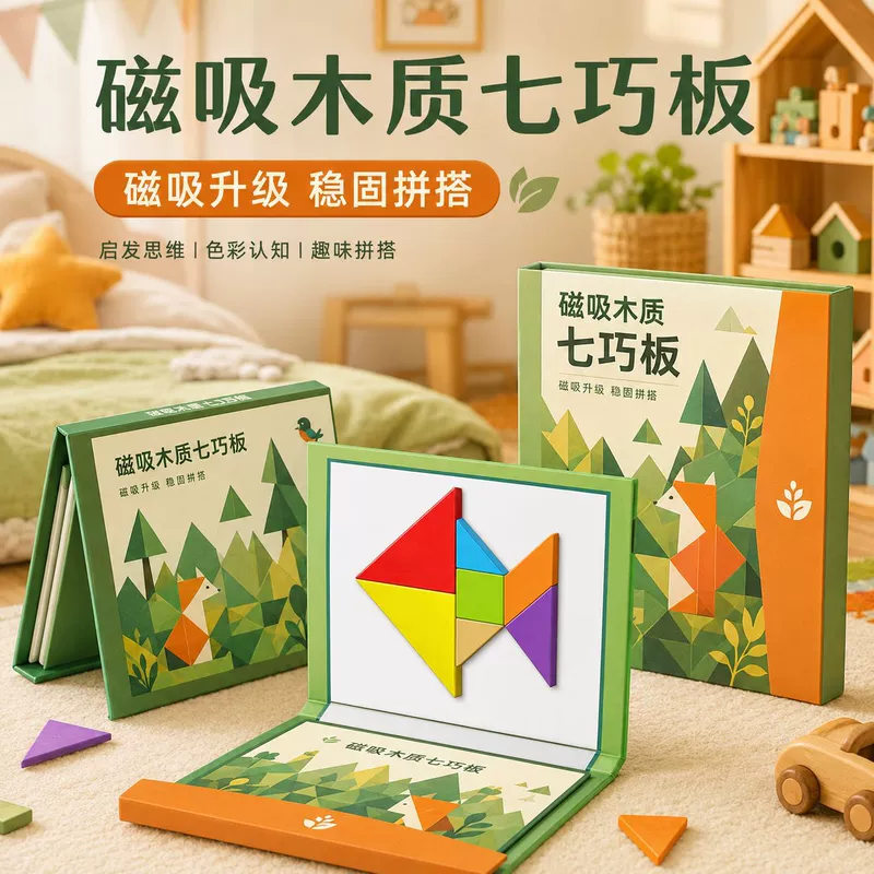 Магнитный танграм развивающая игрушка для детей