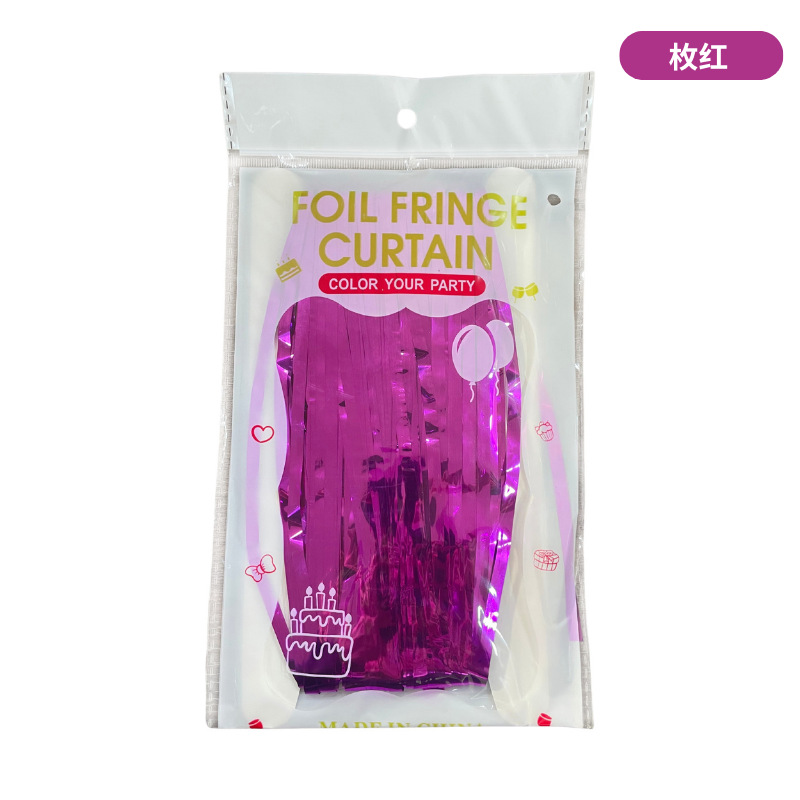 Meizhihai1 * 2 M raya colorida brillante lluvia cortina de seda Navidad boda etapa cumpleaños Fondo diseño props