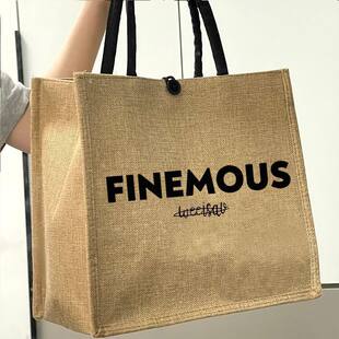 Shopping bag, capacious brand linen bag