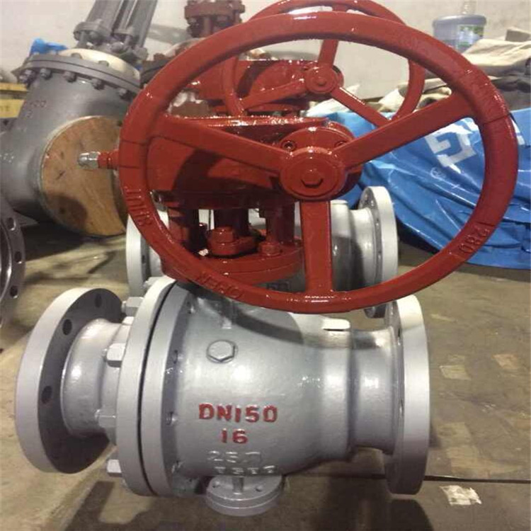 固定式球阀 Q347F-16C 大口径法兰涡轮传动固定式球阀 DN500