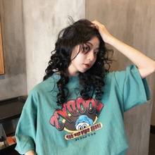 批发2025宽松女装短袖t恤女夏季韩版ins潮流百搭上衣服女一件代发
