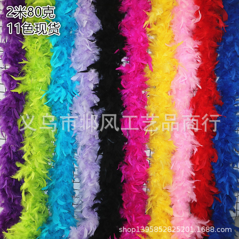Factory Direct Supply 2.8m Grams of Feather Strips, Turkey Feather Strips, Feather Pieces for Stage Decoration and Performance, Feather Accessories in Stock