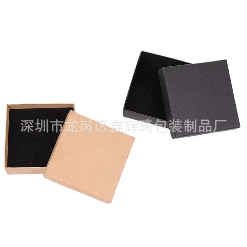 复古牛皮纸盒饰品包装盒厂家手表盒子耳环手链盒天地盖首饰盒现货