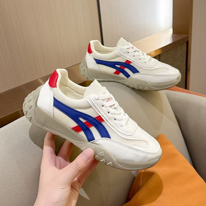 2025 New Fashion Casual Shoes Trendy Versatile Thick-Soled Retro Mesh Breathable Women's Shoes Cross-Border Wholesale