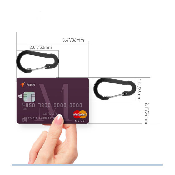 Manufacturers supply high quality 5 s-shaped spring buckle aluminum alloy mountaineering buckle flattened steel buckle