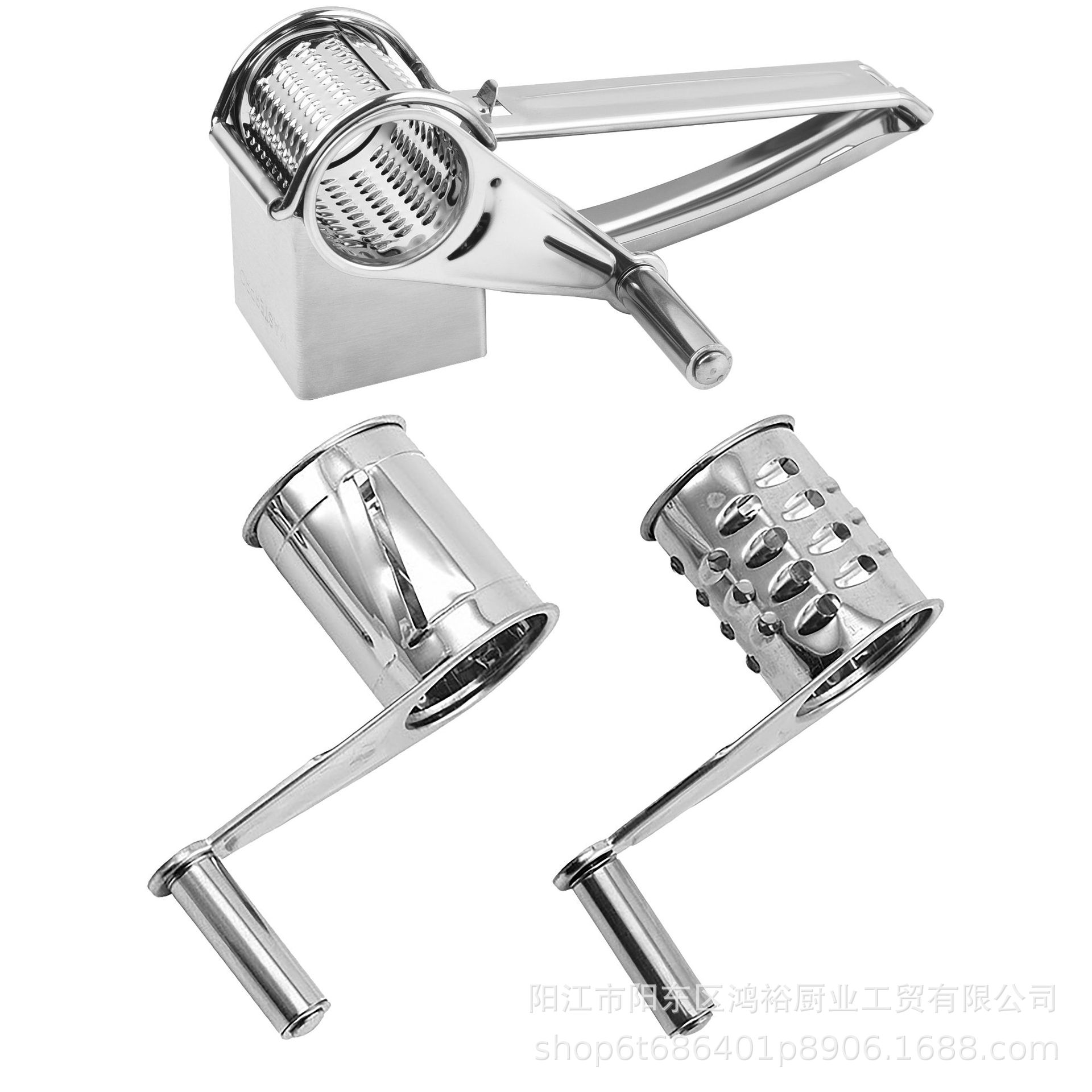 Amazon Venta caliente de acero inoxidable queso rallador cocina hogar creativo mano queso rallador fábrica en stock