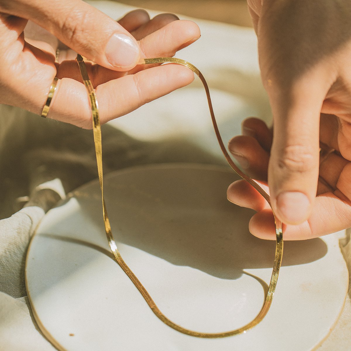 Fashion Solid Color Stainless Steel Plating Necklace 1 Piece