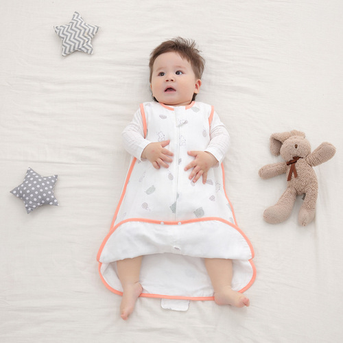 Infant sleep sack front 4 back 2 gauze vest sleep sack baby children anti-kick blanket spring summer growth sleep sack