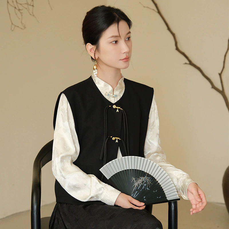 2023 Осень и зима Женский жилет Новый китайский стиль