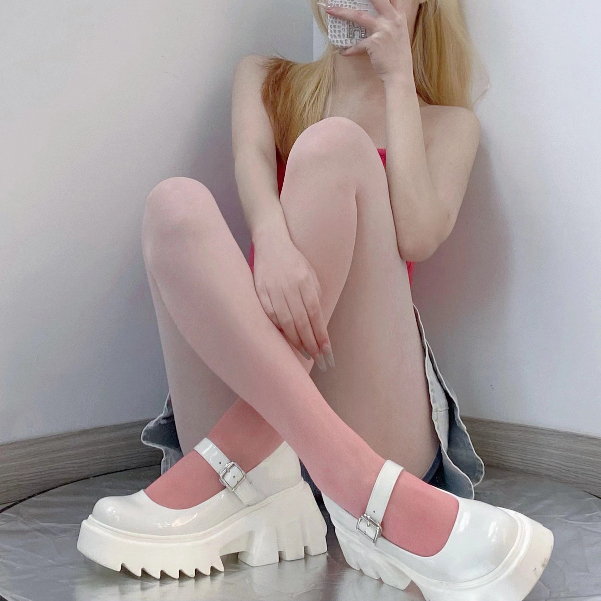 코어 회전 실크 핑크