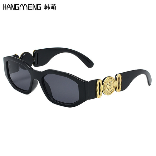 New small frame sunglasses for women, retro polygonal trendy sunglasses, personalized head fashion sunglasses for men and women, cross-border