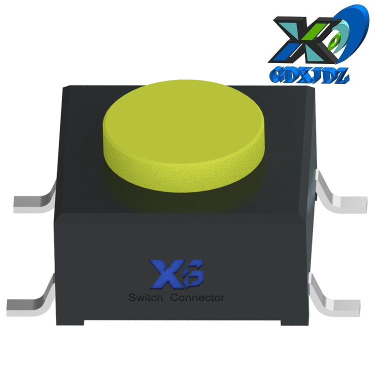 黄色按钮防水开关四脚 供应黄色按键开关防水 轻触开关防水10*10