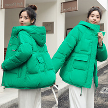 跨境棉服女短款2022年冬季加厚韩版宽松棉袄面包服学生棉衣女外套