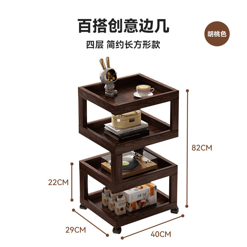 コーヒーテーブル中国風の竹シンプルなコーヒーテーブルバルコニーレジャーコーヒーテーブルリビングルームホーム小さな正方形のテーブルソファサイドテーブル収納ラック|undefined