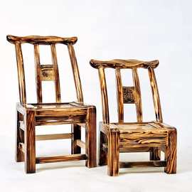 家用木椅儿童松饭店农村老式喂奶椅换鞋凳餐椅实木农家乐靠背椅子