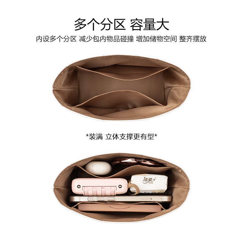 lv neverfull bb ライナーバッグ超軽量デュポン紙防水収納変色レザーショルダーストラップバッグアクセサリーに適しています|undefined
